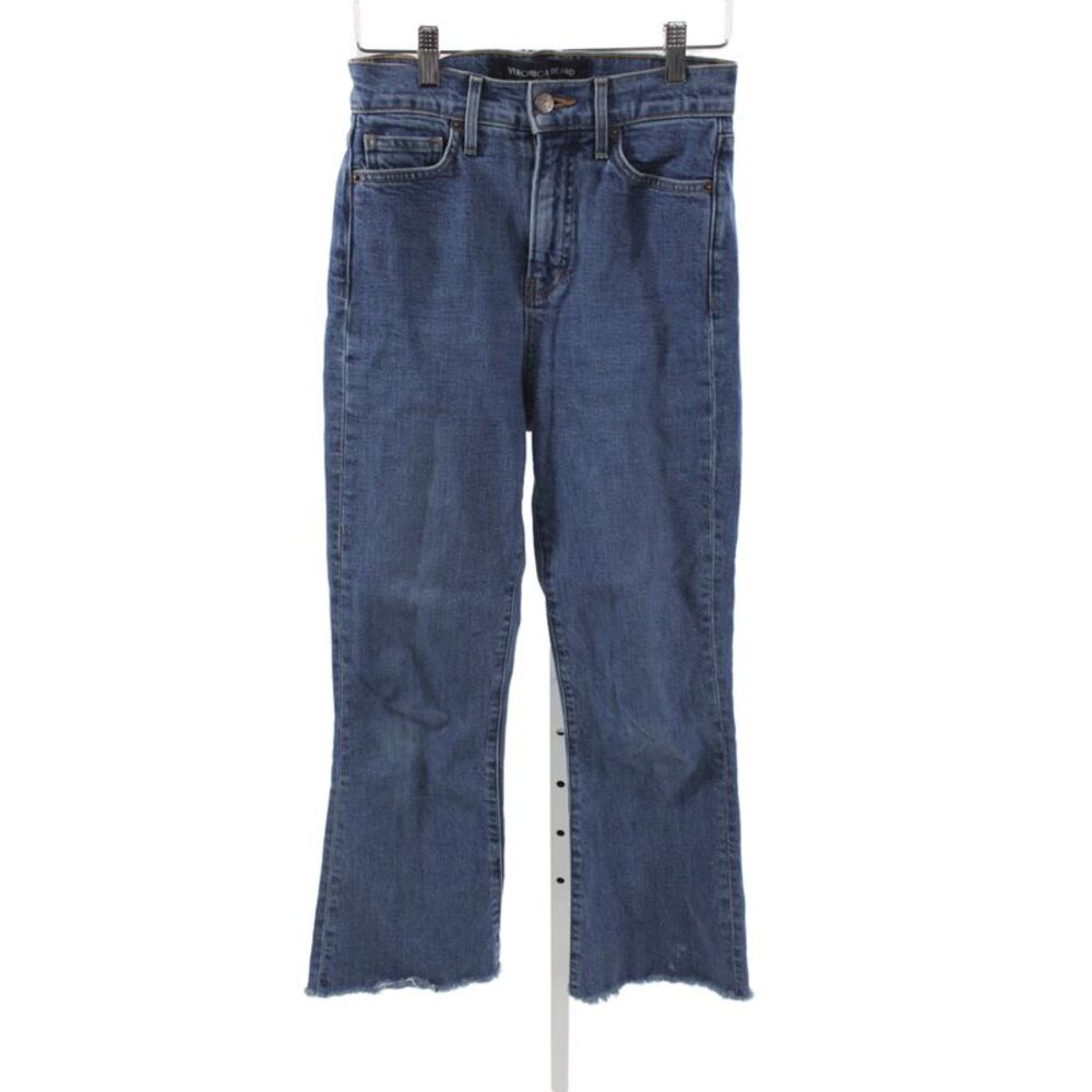 Veronica Beard Women Ankle Flared Dark Blue Jeans Size 25